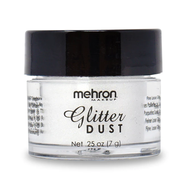 MEHRON SOMBRA GLITTER DUST OPALESCENT WHITE CARDED