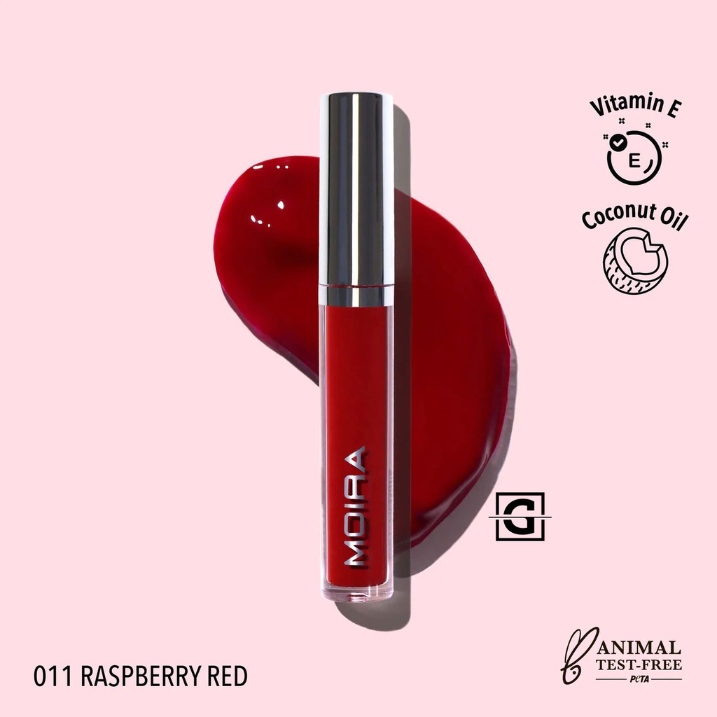 MOIRA GLOSS AFFAIR LIP 011 RASPBERRY RED