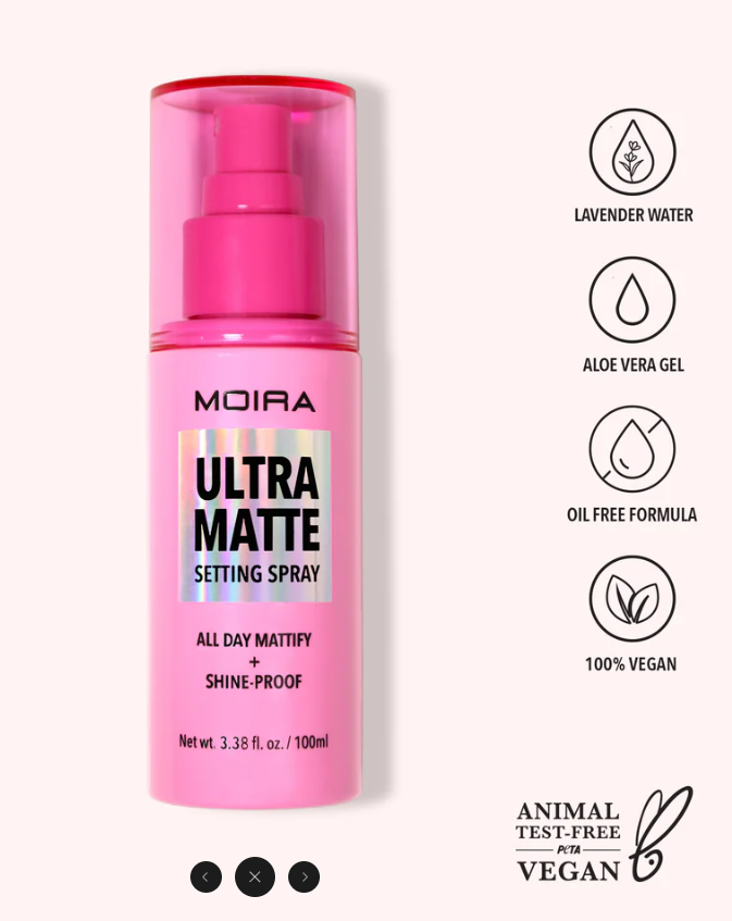 MOIRA FIJADOR DE MAQUILLAJE EN SPRAY ACABADO ULTRA MATTE