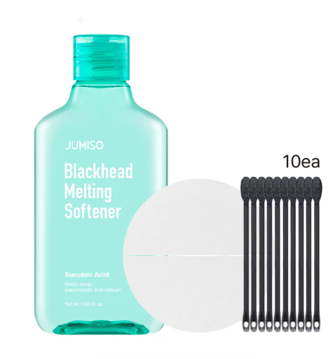 JUMISO TONICO PURIFICANTE BLACKHEAD MELTING SOFTNER 150ML, COTTON PAD, COTTON SWAB