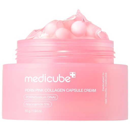MEDICUBE HIDRATANTE FACIAL REAFIRMANTE DE CAPSULAS DE COLAGENO PDRN PINK COLLAGEN