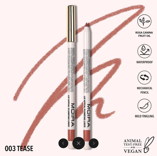 [840222311160] MOIRA DELINEADOR DE LABIOS LIP APPEAL PLUMPING LINER 003 TEASE