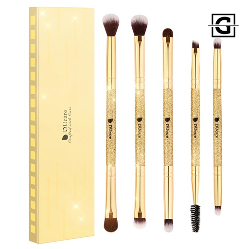 [6971651823147 DU-B0506] DUCARE SET DE 5 BROCHAS PARA OJOS CON DOBLE PUNTA AFTERGLOW