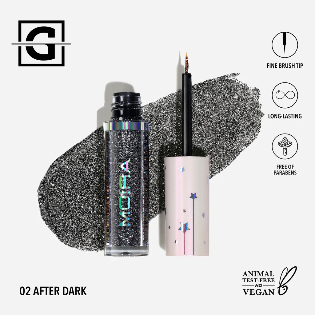 MOIRA DELINEADOR GLITTER LINER 002 AFTER DARK