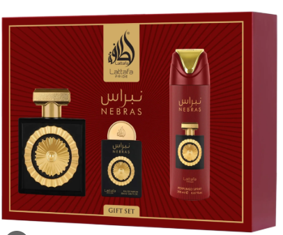LATTAFA PERFUME NEBRAS GIFTSET 3 PIEZAS