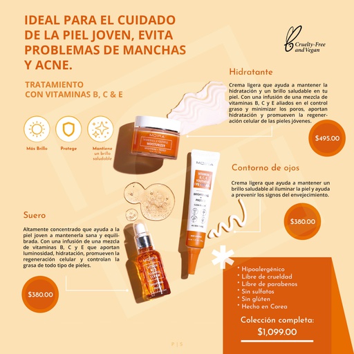 MOIRA TRATAMIENTO PARA LA PIEL CON VITAMINAS B, C &amp; E