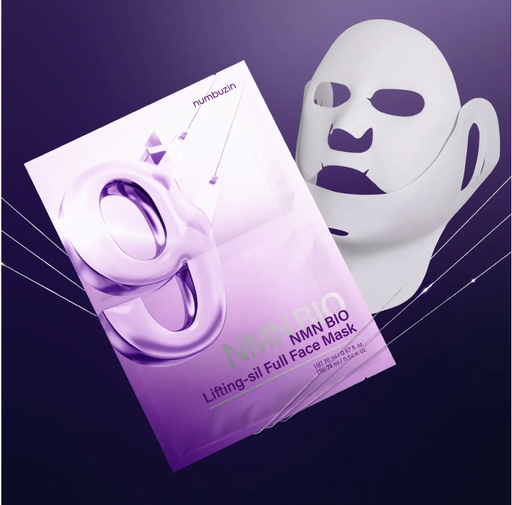 [8809652586953] NUMBUZIN 4 MASCARILLAS FACIALES REAFIRMANTE COMPLETAS  + BANDA DE ELEVACION BIO LIFTING-SIL FULL FACE