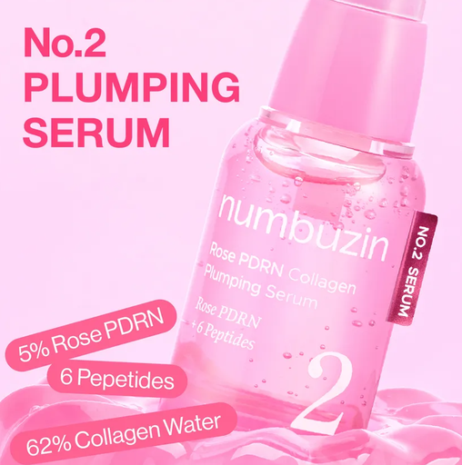 [8809652589718] NUMBUZIN SUERO FACIAL REAFIRMANTE ROSE PDRN COLLAGEN PLUMPING SERUM 30 ML