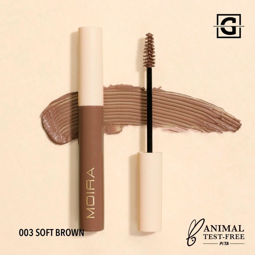 [840222301215 BMS003] MOIRA MASCARA PARA CEJAS DEFYING 003 SOFT BROWN